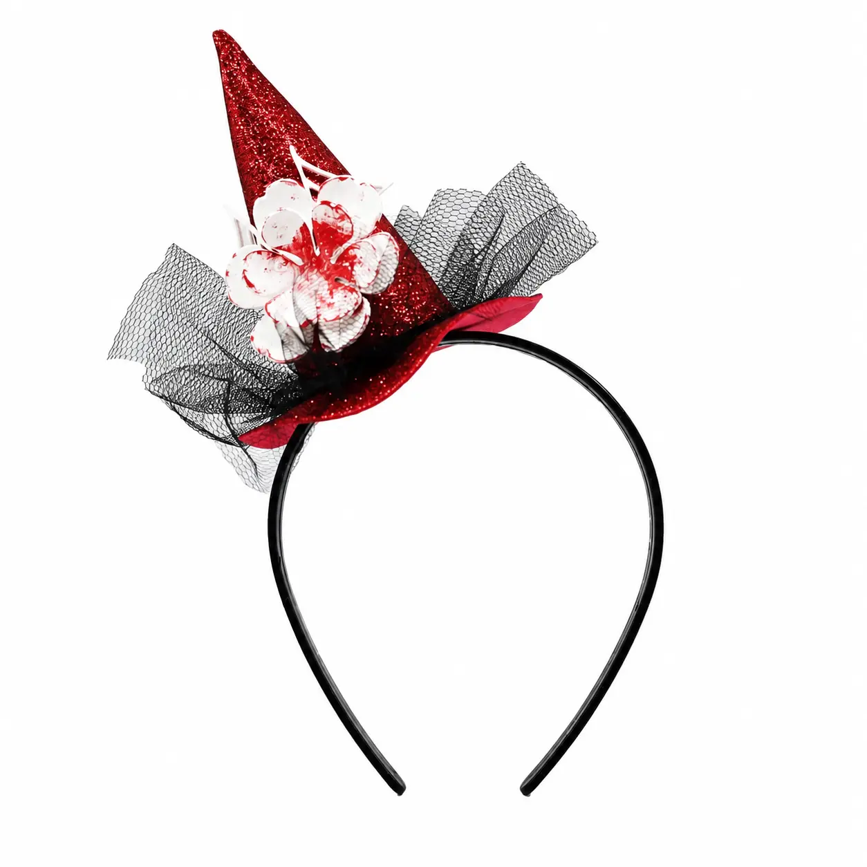 Vincha Gorro Flor Sangrienta Halloween