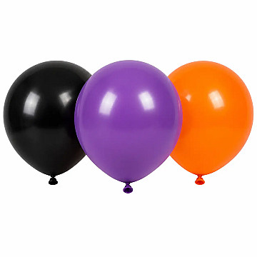 Globo Liso Negro, Naranja y Violeta Standar Intense - 1