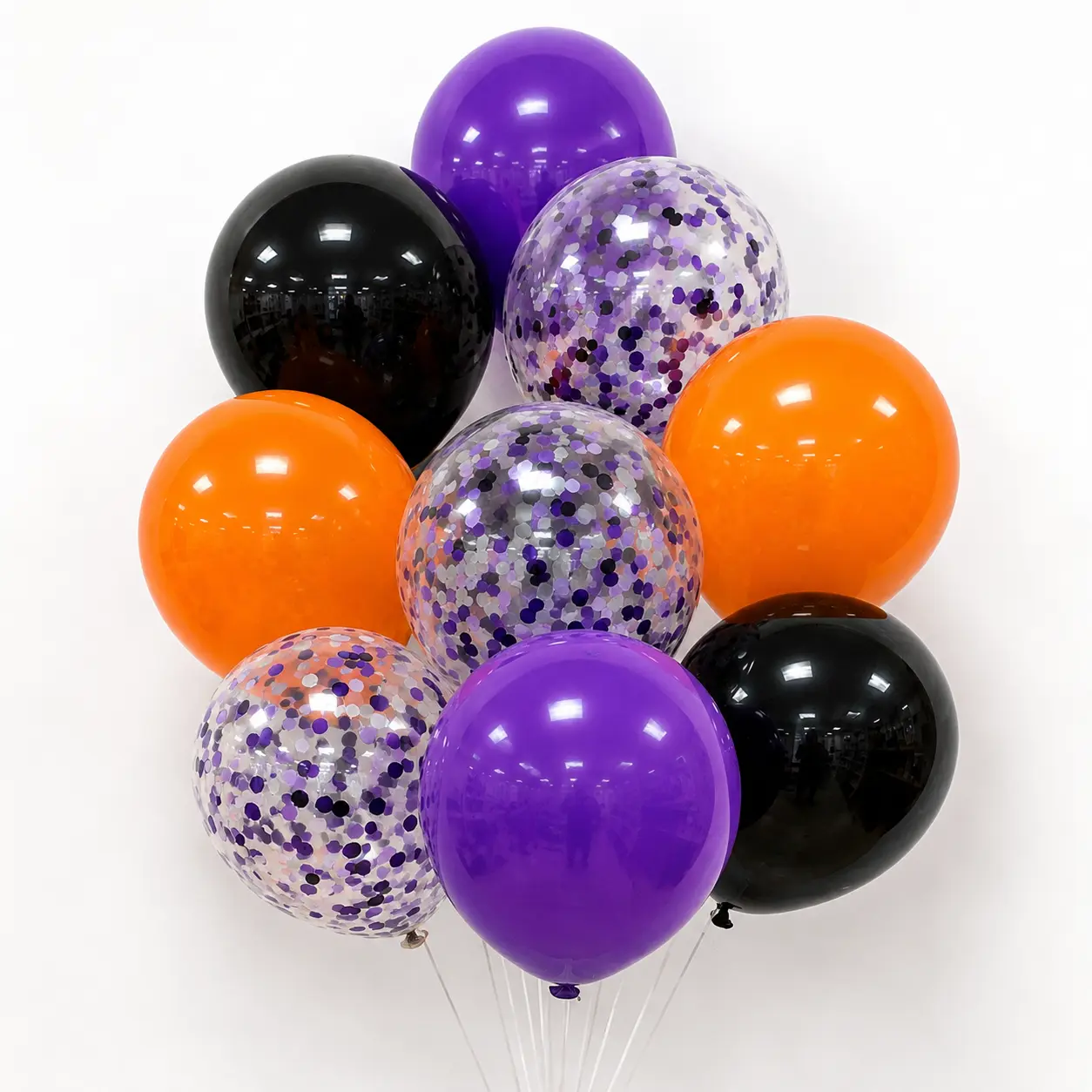 Set Globos Latex mas confeti Halloween