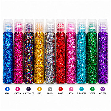 Glitter Metalico en Gel 20 Grs - 1