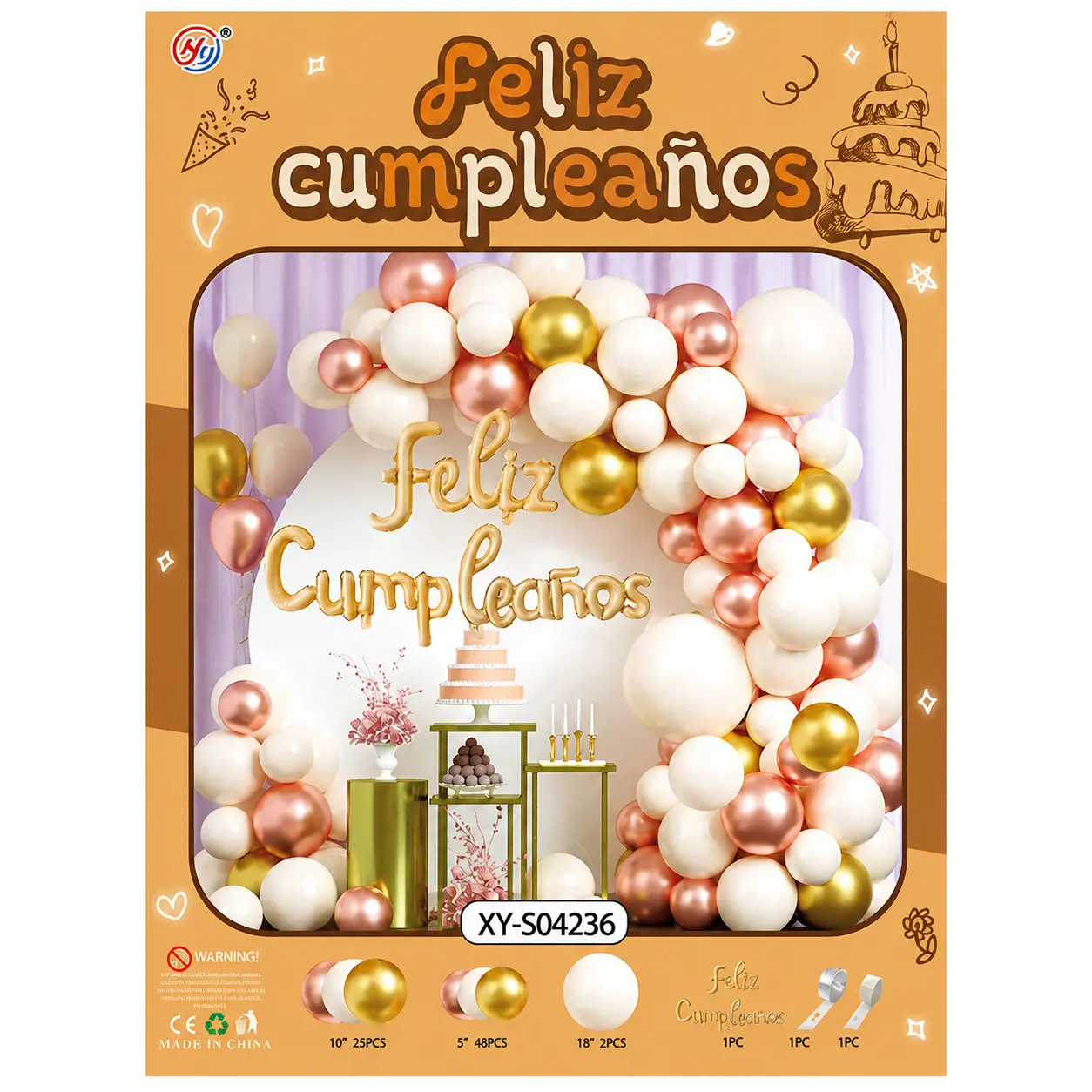 Set de Globos Deco Feliz Cumple