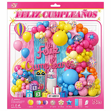 Set de Globos Deco Feliz Cumple Mult. - 1