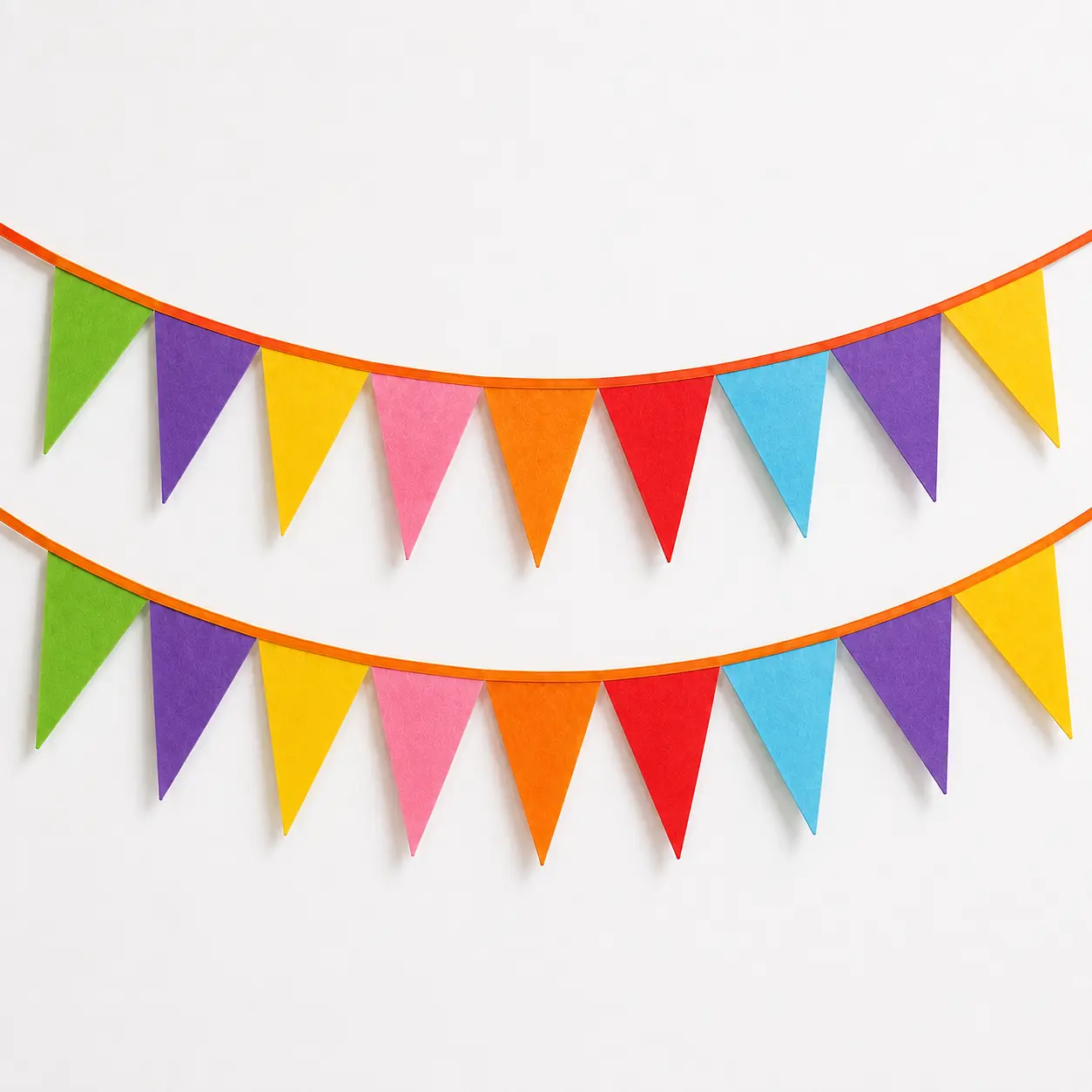 Banderin de Friselina Multicolor Liso x 2 mts