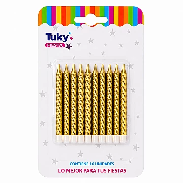 Vela Finita Torneada Oro - 1