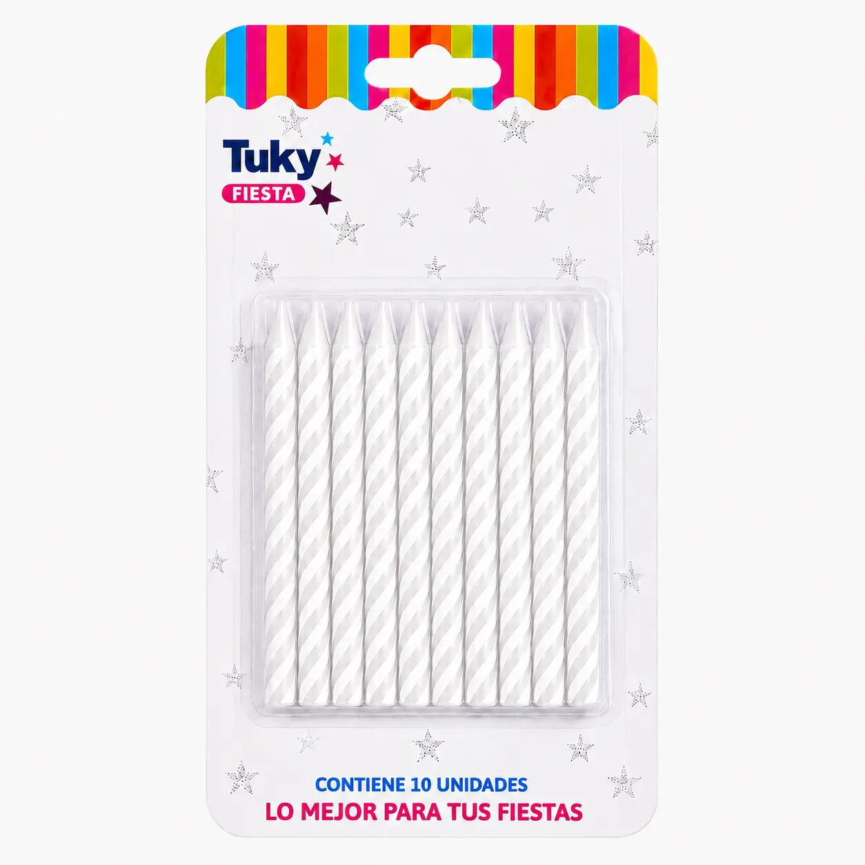 Vela Finita Torneada Blanca Tuky