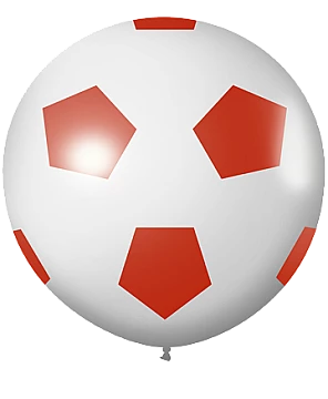 Fútbol Blanco Con Rojo - 1