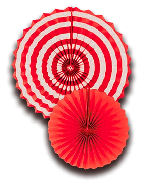 Roseta P/ Decoracion Papel Rojo Set x 2 - 1